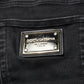 Dolce & Gabbana Black Cotton Skinny Men Denim Jeans