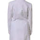 MSGM White Polyester Long Sleeves Ruffled Wrap Jacket
