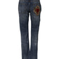 Dolce & Gabbana Blue Cotton Tattered Boyfriend Denim Jeans