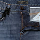 Dolce & Gabbana Blue Cotton Tattered Boyfriend Denim Jeans