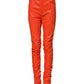 Dolce & Gabbana Orange Cotton High Waisted Denim Jeans