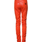 Dolce & Gabbana Orange Cotton High Waisted Denim Jeans