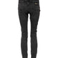 Dolce & Gabbana Gray Skinny Cotton Mid Waisted Denim Jeans