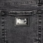 Dolce & Gabbana Gray Skinny Cotton Mid Waisted Denim Jeans