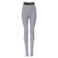 Dolce & Gabbana Gray Nylon DG Logo Mid Waisted Leggings Pants