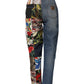 Dolce & Gabbana Blue AMBER Patchwork High Waist Denim Jeans