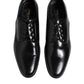 Dolce & Gabbana Black Leather Lace Up Derby Men Dress Shoes
