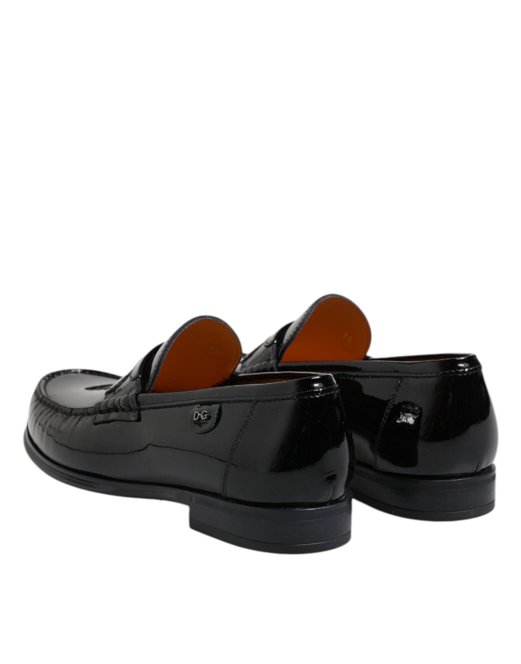 Dolce & Gabbana Black Leather Slip On Loafers Dress Shoes