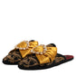 Dolce & Gabbana Multicolor Embellished Flat Sandals Shoes