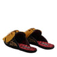 Dolce & Gabbana Multicolor Embellished Flat Sandals Shoes