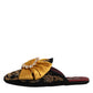 Dolce & Gabbana Multicolor Embellished Flat Sandals Shoes
