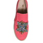 Twinset Pink Canvas Crystal Embellished Slip On Shoes