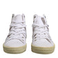 Maison Margiela White Lace Up Mid Top Women Sneakers Shoes