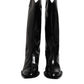 Dolce & Gabbana Black Calfskin Leather Logo High Boots Shoes