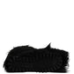 Dolce & Gabbana Black Faux Fur Mid Calf Boots Shoes