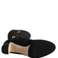 Dolce & Gabbana Black Suede Leather Knee High Boots Shoes