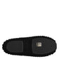 Dolce & Gabbana Black Wool Slip On Flats Ballerina Shoes