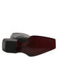 Dolce & Gabbana Black Leather High Boots Flats Shoes