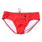Dolce & Gabbana Red Logo Waist Men Beachwear Brief Swimwear