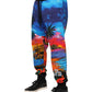 Dolce & Gabbana Blue Hawaiian Print Jogger Sweatpants Pants