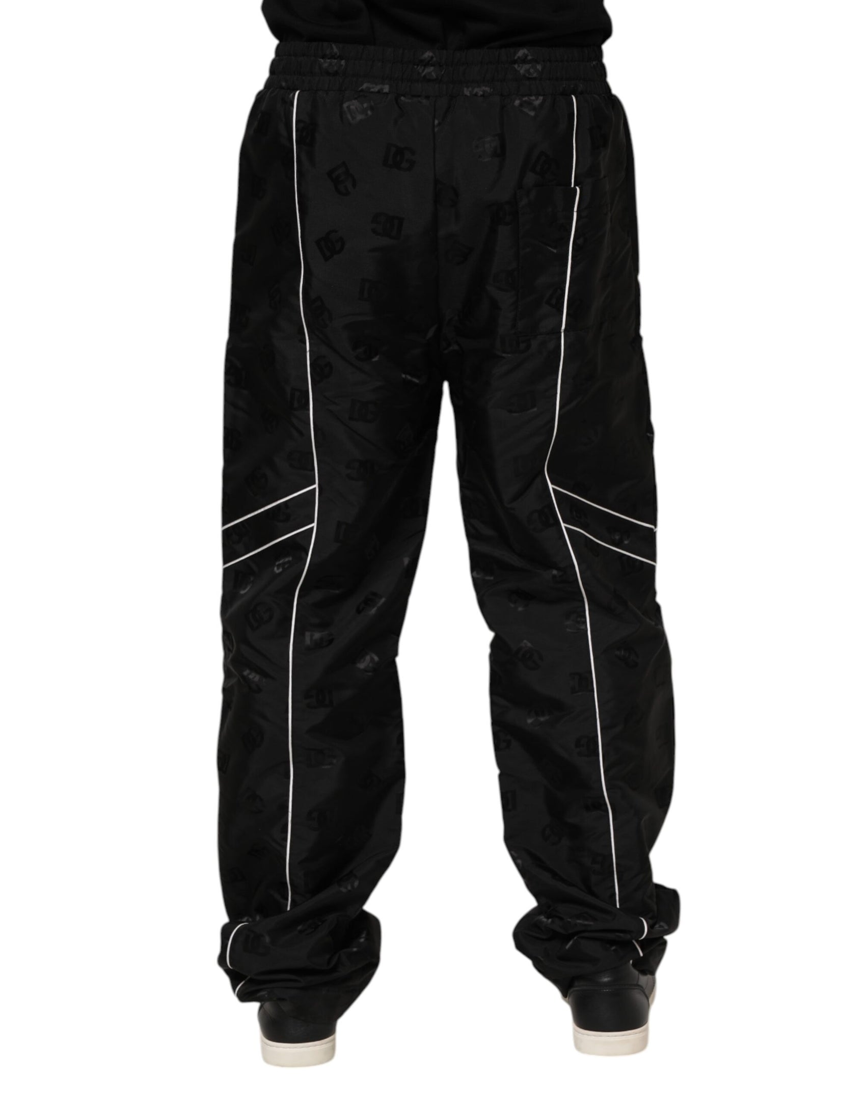 Dolce & Gabbana Black Cotton Straight Jogger Sweatpants Pants