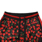 Dolce & Gabbana Black Red Cherry Print Men Sweatpants Pants
