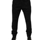 Dolce & Gabbana Black Cotton Men Jogger Sweatpants Pants