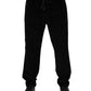 Dolce & Gabbana Black Cotton Men Jogger Sweatpants Pants