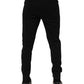 Dolce & Gabbana Black Cotton Men Jogger Sweatpants Pants