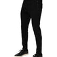 Dolce & Gabbana Black Viscose Drawstring Men Jogger Pants
