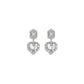 Self-Portrait Earrings with heart-shaped pendant