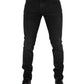 Dolce & Gabbana Black Washed Cotton Skinny Denim Jeans