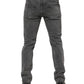 Dolce & Gabbana Gray Cotton Logo Plaque Denim Jeans