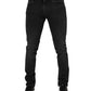 Dolce & Gabbana Black Washed Cotton Skinny Denim Jeans