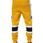 Dolce & Gabbana Yellow Cotton Drawstring Jogger Pants