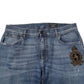 Dolce & Gabbana Blue Logo Embroidery Denim Jeans