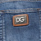 Dolce & Gabbana Blue Cotton Logo Plaque Denim Jeans