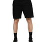 Dolce & Gabbana Black Cotton Knee Length Men Bermuda Shorts