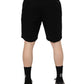 Dolce & Gabbana Black Cotton Knee Length Men Bermuda Shorts