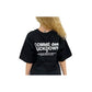 Comme Des Fuckdown Black Cotton Tops & T-Shirt
