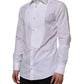 Dolce & Gabbana White Bib Cotton Poplin GOLD Formal Shirt