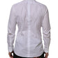 Dolce & Gabbana White Bib Cotton Poplin GOLD Formal Shirt