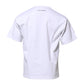 Dolce & Gabbana White Cotton Crew Neck Graphic Print T-shirt