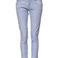 Acht Light Blue Cotton Slim Fit Denim Low Waist Denim Jeans