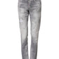 Dsquared² Gray Washed Mid Waist Tapered Denim Jeans