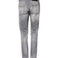 Dsquared² Gray Washed Mid Waist Tapered Denim Jeans