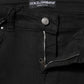 Dolce & Gabbana Black Cotton Skinny Mid Waist Denim Jeans