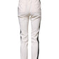 Dolce & Gabbana White Wool Tapered High Waist Pants