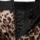 Dolce & Gabbana Brown Leopard High Waist Hot Pants Shorts