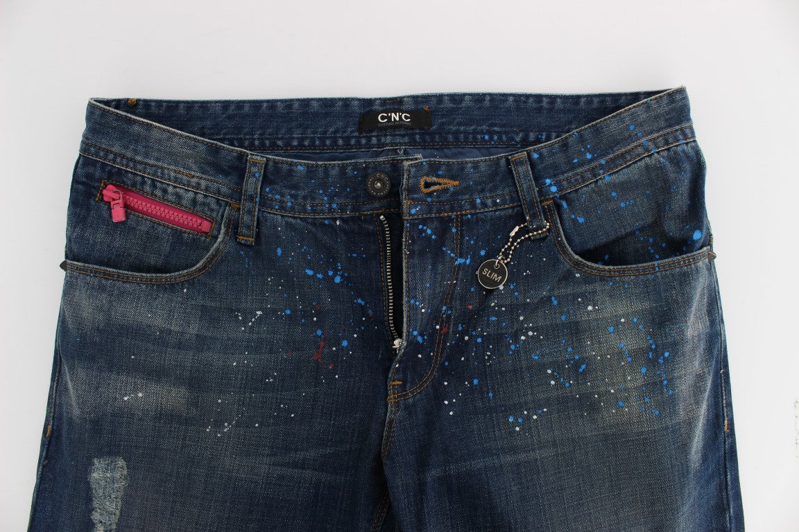 Schicke Slim Fit Jeans mit blauer Waschung